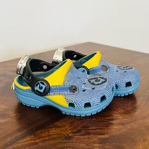 CROCS Kids Denim Blue and Yellow Sandals